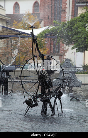 Jean Tinguely Jet-Brunnen Basel Stockfoto