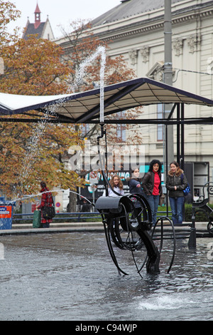 Jean Tinguely Jet-Brunnen Basel Stockfoto