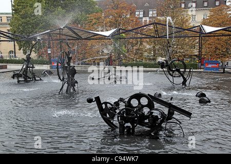 Jean Tinguely Jet-Brunnen Basel Stockfoto