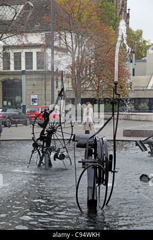 Jean Tinguely Jet-Brunnen Basel Stockfoto