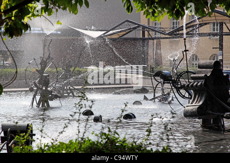 Jean Tinguely Jet-Brunnen Basel Stockfoto