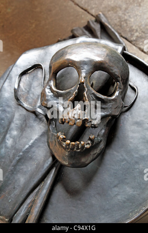 Metal Skull Skulptur Stockfoto
