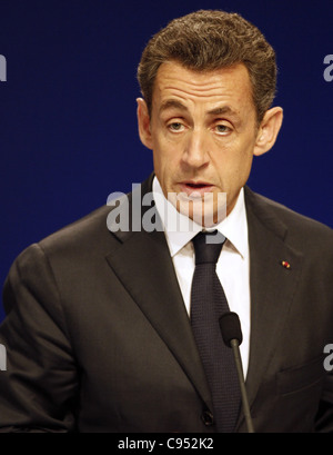 NICOLAS SARKOZY Präsident der 3. November 2011 PALAIS DE FESTIVAL CANNES Frankreich Stockfoto