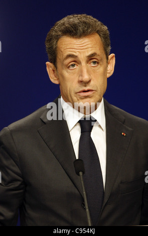 NICOLAS SARKOZY Präsident der 3. November 2011 PALAIS DE FESTIVAL CANNES Frankreich Stockfoto