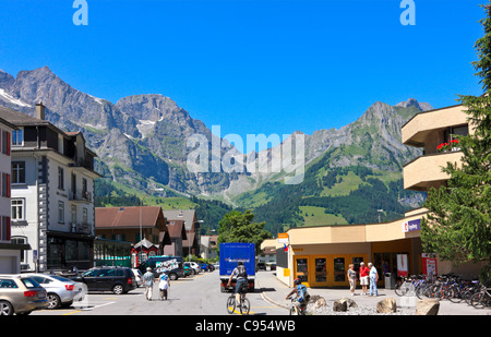 Engelberg, einer Kleinstadt unter Mount Titlis, Schweiz Stockfoto