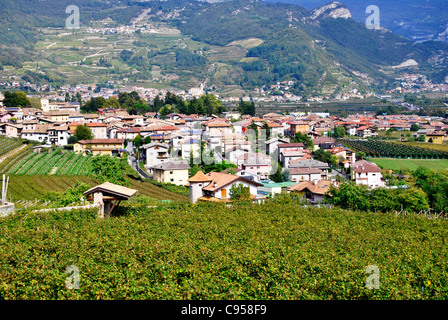Malerische Aussicht auf die Stadt des Trentino, Italien Stockfoto