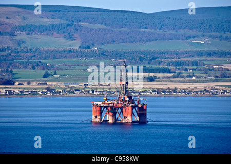 Plattform Stena Spey für Anker im Cromarty Firth Highland-Schottland Stockfoto