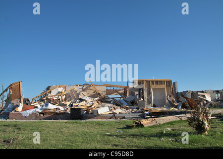 Ein Haus zerstört Joplin Tornado im Jahr 2011. Stockfoto