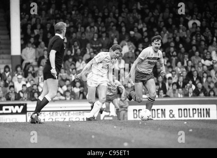 Tottenham Hotspur gegen Watford 04.11.87 Clive allen und Steve Sims FA Cup 1987 Halbfinale Stockfoto