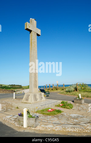 Das kriegerdenkmal am Budleigh Salterton, Devon, England. Stockfoto