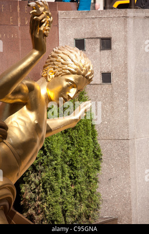 Prometheus-Statue, das Rockefeller Center New York Stockfoto