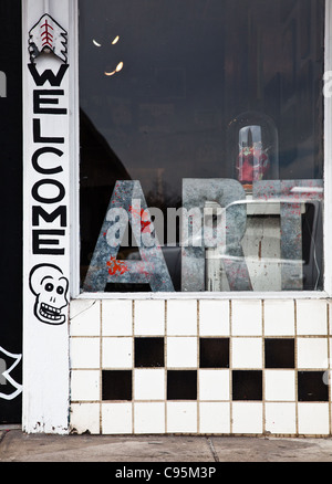Schaufenster in Austin, Texas am South Congress Avenue Stockfoto