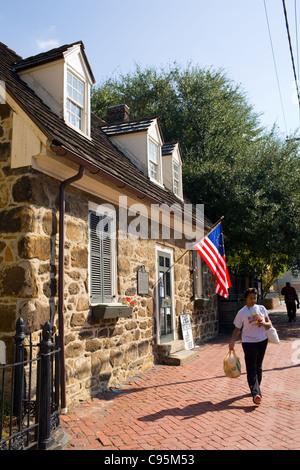 Älteste Haus in Richmond, Virginia, 1737, Shockoe Bottom, dient als Edgar Allan Poe Museum Stockfoto