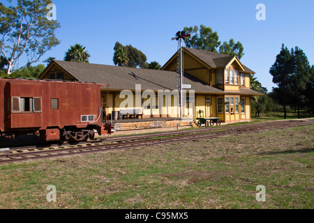 Erhaltene Bahnhof in Goleta, Kalifornien Stockfoto