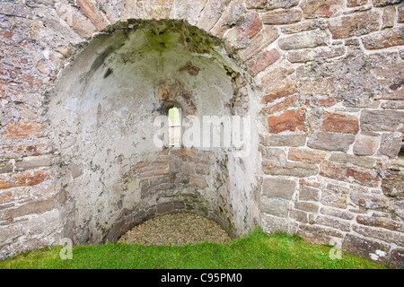 St. Nikolaus Kirche in der Nähe von Houton auf Orkney Festland ist die einzig verbliebene Runde Kirche in Schottland Runde Stockfoto