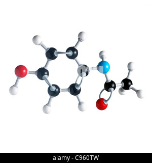 Paracetamol-Molekül Stockfoto