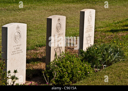 Ramleh Commonwealth-Kriegsgräber Kommission Friedhof Stockfoto