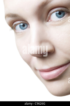 Gesunde Frau Gesicht. Stockfoto