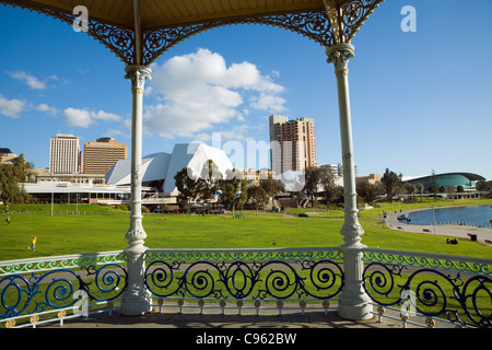 Ansicht von Adelaide von Elder Park. Adelaide, South Australia, Australien Stockfoto