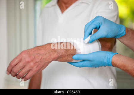 Wundversorgung. Stockfoto