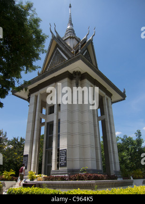 Choeung Ek Memorial und die Killing Fields. Ein Ort, wo Tausende in den siebziger Jahren unter dem Khmer Rouge Regime getötet wurden. Stockfoto