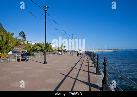 Torquay Seafront mit Princess Pier, Devon, England, Großbritannien Stockfoto