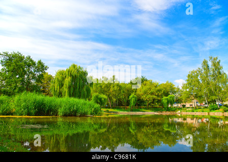 Appartementhaus in ökologisch sauberen Bereich Stockfoto