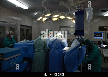 Ärzte der gynäkologischen Chirurgie im OP-Saal Stockfoto