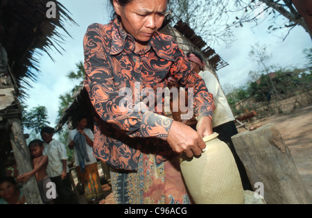 Machen Töpfe. Takeo. Kambodscha. Stockfoto