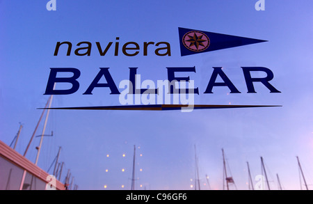 Abend Stimmung in der Marina NAVIERA BALEAR, Lifestyle, Palma De Mallorca, Mallorca, Balearen, Spanien, Europa Stockfoto