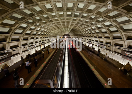 Washington DC U-Bahn Tunnel Stockfoto