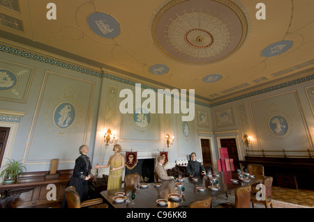 Diagramm in den Speisesaal, Westport House, Westport, County Mayo, Irland Stockfoto