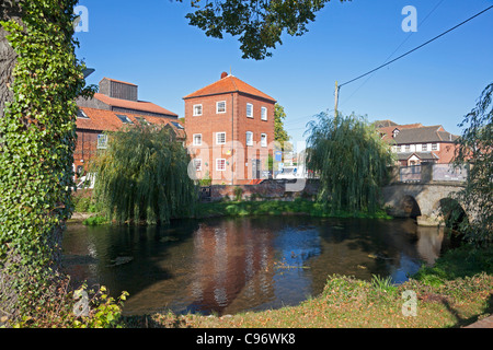 Fluss Wensum und Wensum Lodge Hotel, Fakenham, Norfolk Stockfoto