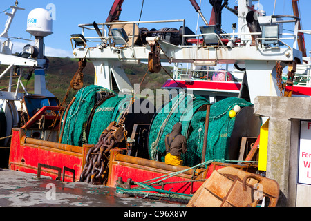 Angelboote/Fischerboote im Dorf Union Hall, West Cork, Irland. Union Hall ist Synonym für frischen Fisch. Stockfoto