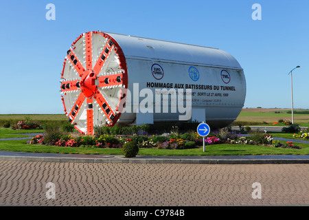 Ärmelkanal-Tunnel Bohren Coquelles Calais Frankreich Stockfoto