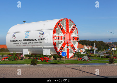 Ärmelkanal-Tunnel Bohren Coquelles Calais Frankreich Stockfoto