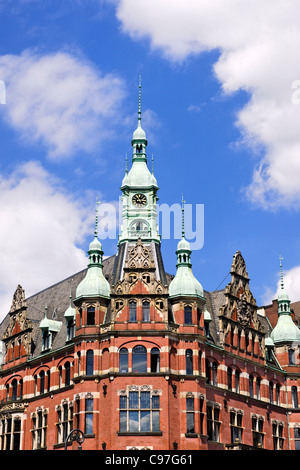 Historische Gebäude, Bei St. Annen, Speicherstadt historische Lager Speicherstadt, Bezirk Mitte, Hamburg, Deutschland, Europa Stockfoto