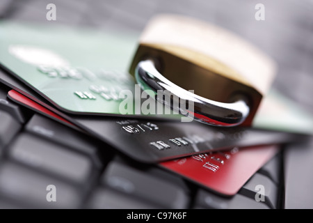 Kreditkarten-Sicherheit Stockfoto
