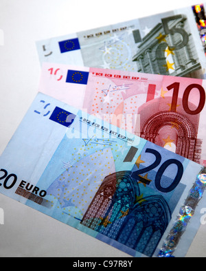 Euro-Banknoten, London Stockfoto