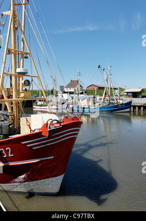 Hafen in Tammensiel, Nordseeinsel Pellworm, Schleswig-Holstein, Deutschland Stockfoto