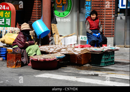 Jagalchi Fischmarkt in Busan, Südkorea Stockfoto