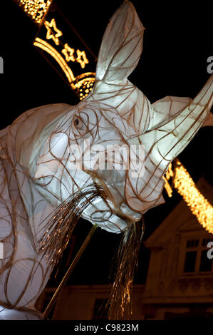 Tne Truro Stadt der Lichter Festival 2011 feiert 50 Jahre des Cornwall Wildlife Trust Stockfoto