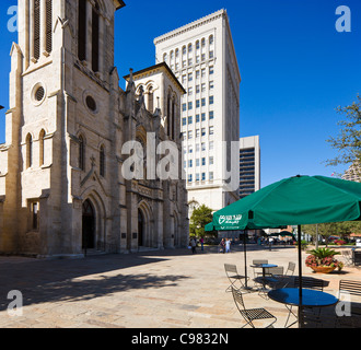 Kathedrale von San Fernando in Main Plaza, San Antonio, Texas, USA Stockfoto