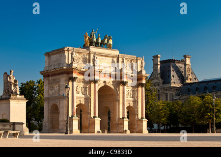 Arc de Triomphe du Carrousel, Paris Frankreich Stockfoto