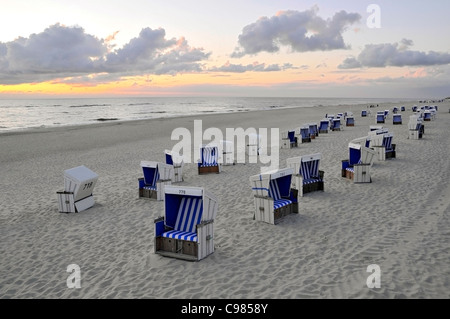 Strandkörbe, Westerland, Sylt, Nordfriesischen Inseln, Schleswig Holstein, Deutschland, Europa Stockfoto