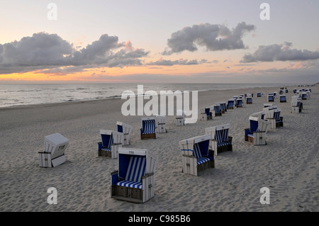 Strandkörbe, Westerland, Sylt, Nordfriesischen Inseln, Schleswig Holstein, Deutschland, Europa Stockfoto