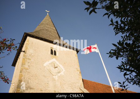 Die sächsische Turm, Holy Trinity Church, Bosham, West Sussex-2 Stockfoto