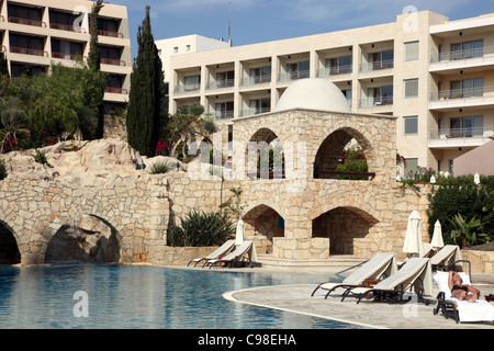 Le Meridien Hotel Thalassotherapie-Pool Zypern Stockfoto