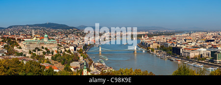 Budapest, Blick vom Gellertberg Stockfoto