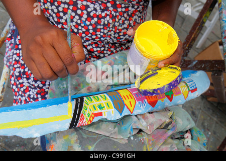 Willemstad Curaçao,Niederländische Lesser-Leeward-Antillen,ABC-Inseln,Otrobanda,De Rouvilleweg,UNESCO-Weltkulturerbe,Markt,Verkäufer,st Stockfoto